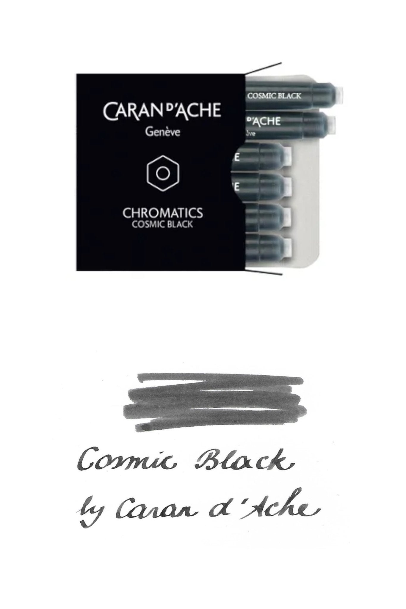 Caran D'Ache Chromatics Black Ink Cartridges Cosmic