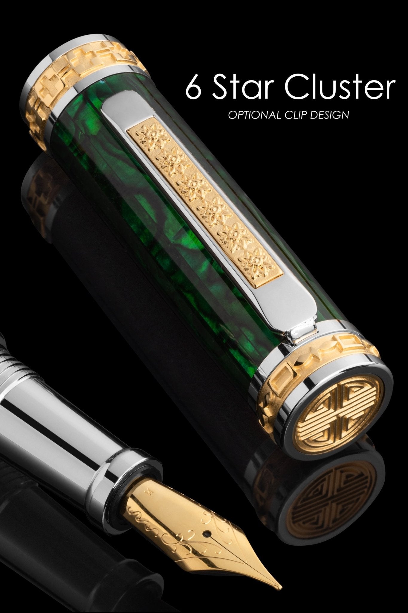 Closer Emerald Abalone Shell Fountain Pen
