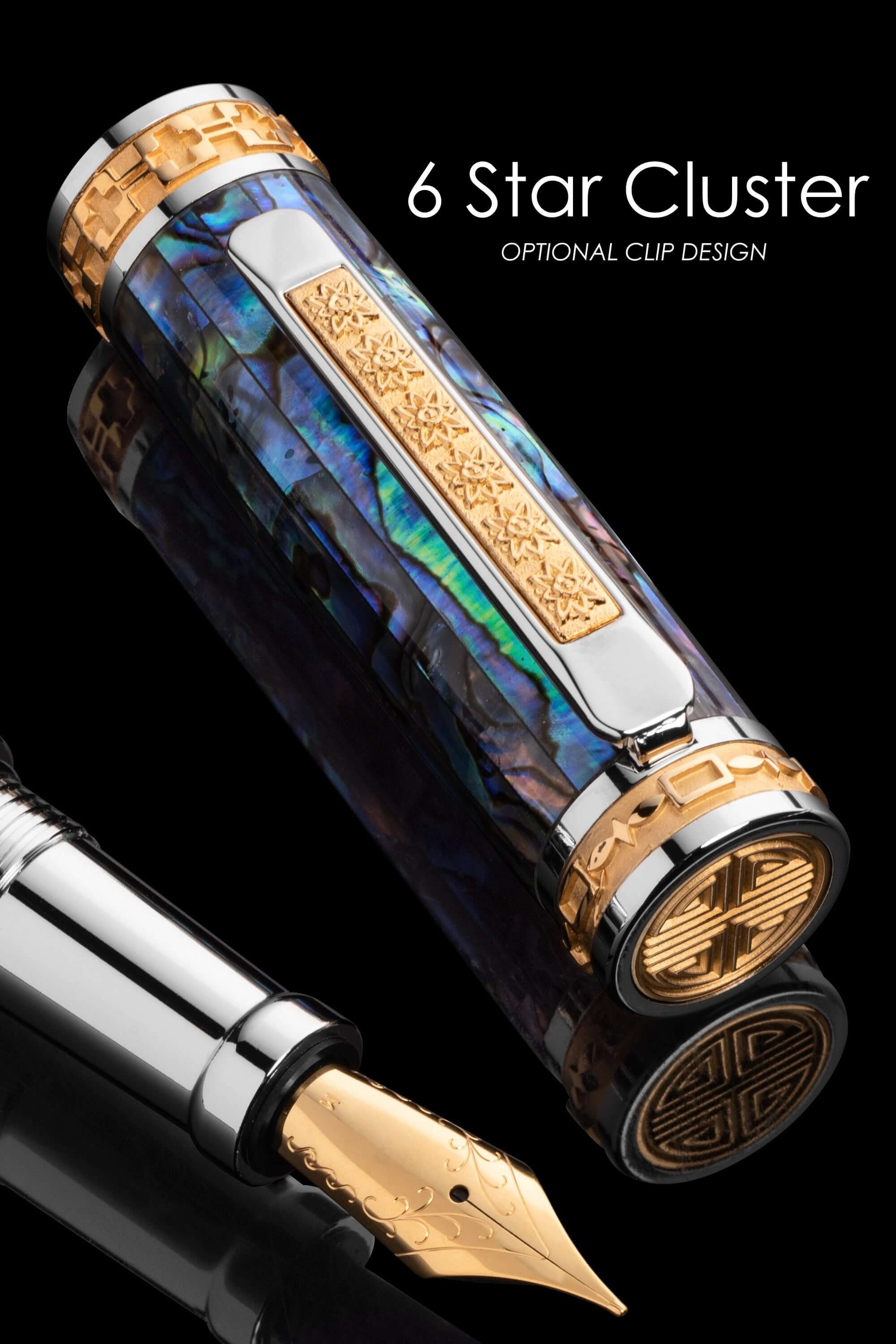 Closer Blue Abalone Shell Fountain Pen