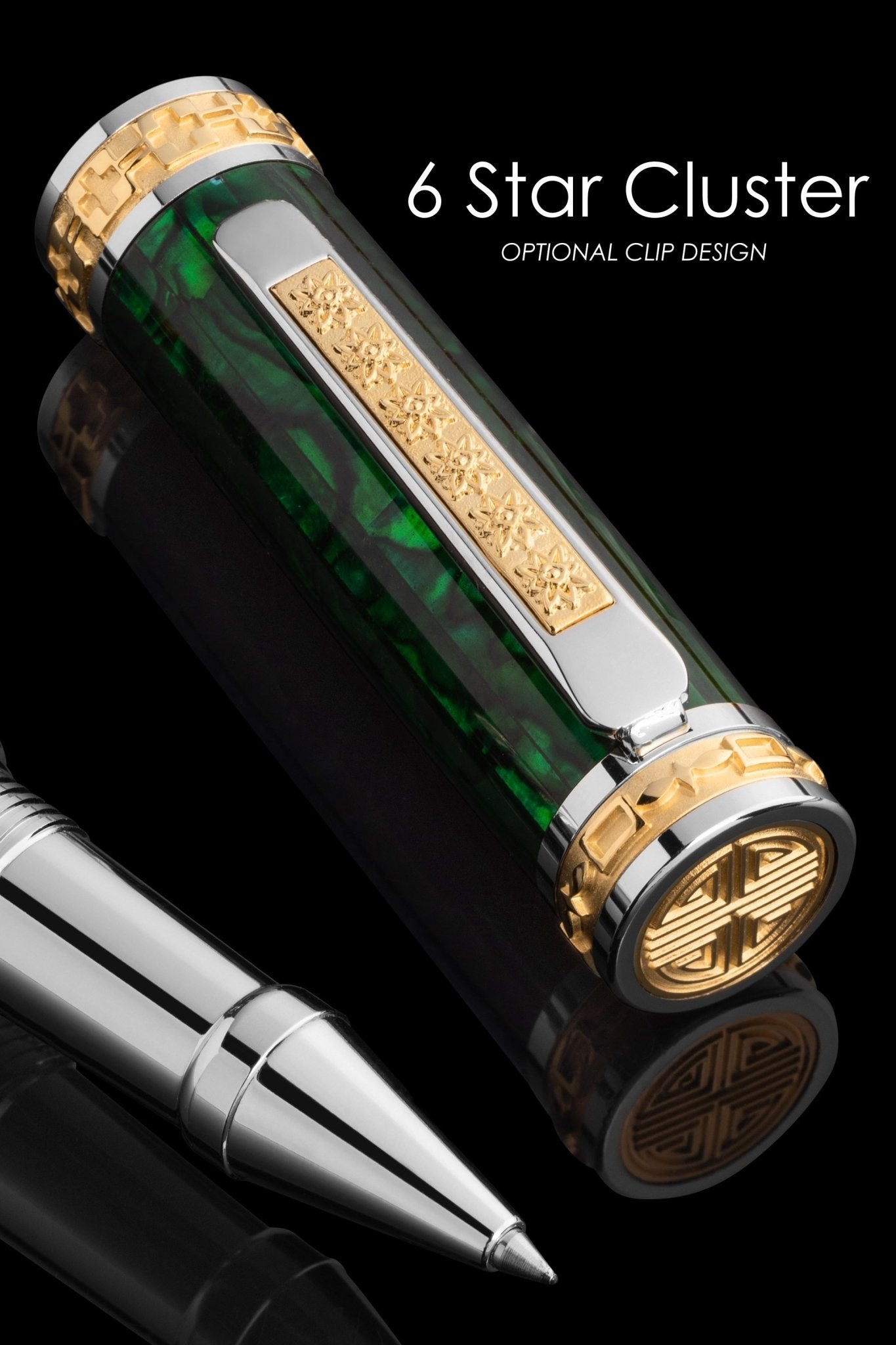 Closer Emerald Abalone Shell Rollerball Pen