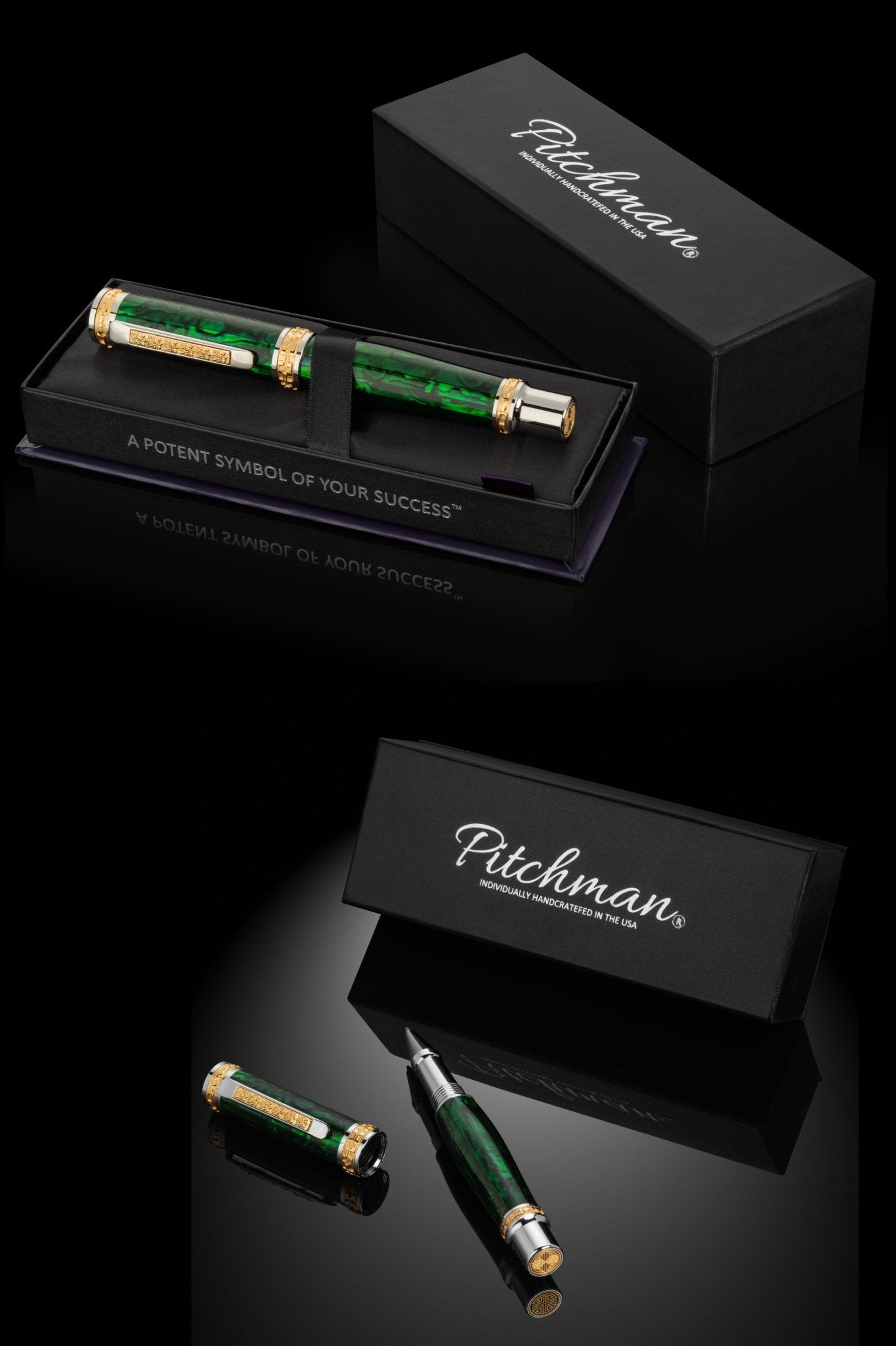 Closer Emerald Abalone Shell Rollerball Pen