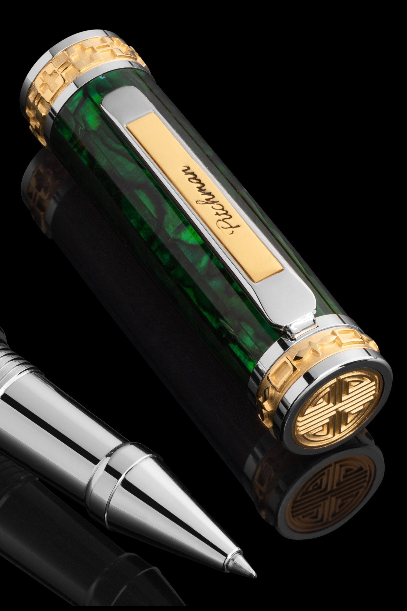 Closer Emerald Abalone Shell Rollerball Pen