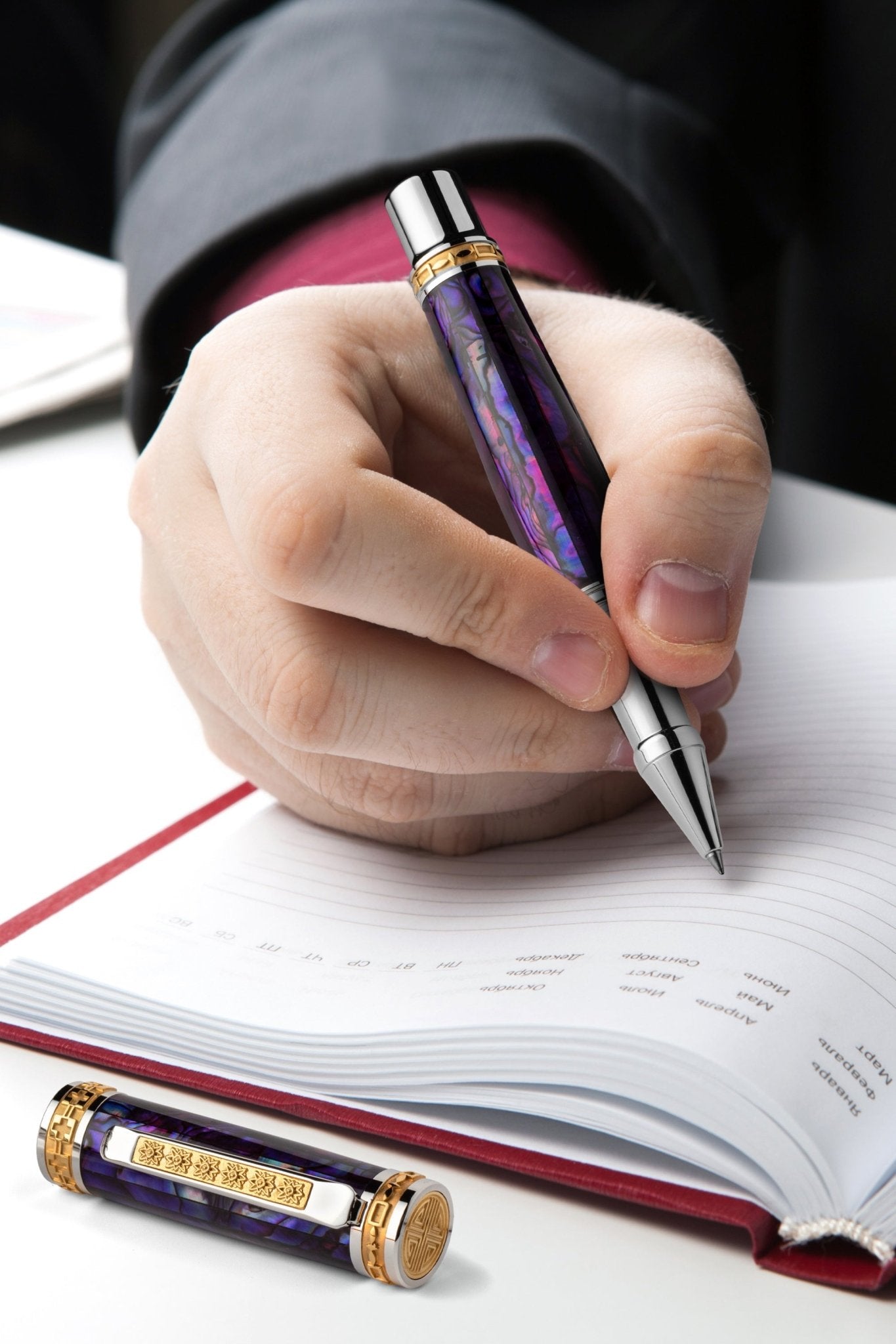 Closer Purple Abalone Shell Fountain Pen