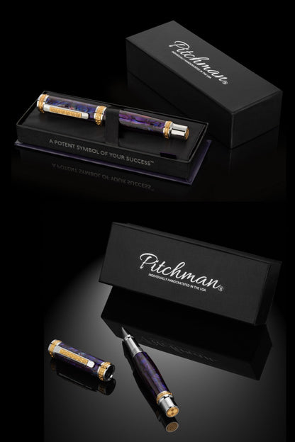 Closer Purple Abalone Shell Rollerball Pen