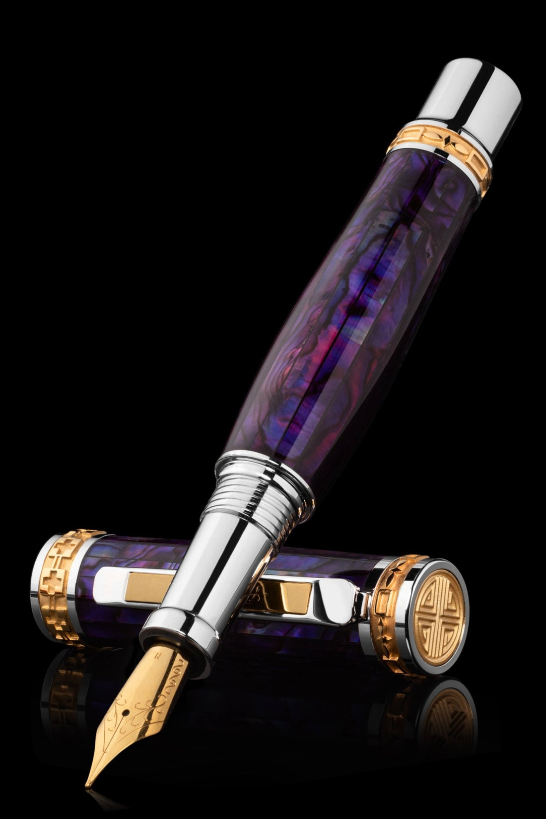 Closer Purple Abalone Shell Fountain Pen