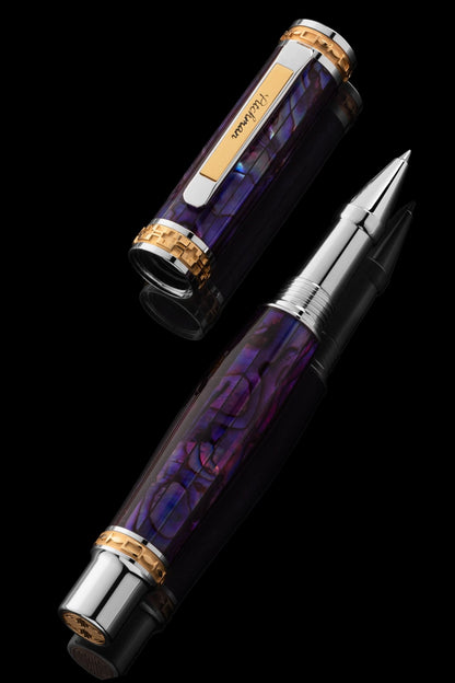 Closer Purple Abalone Shell Rollerball Pen