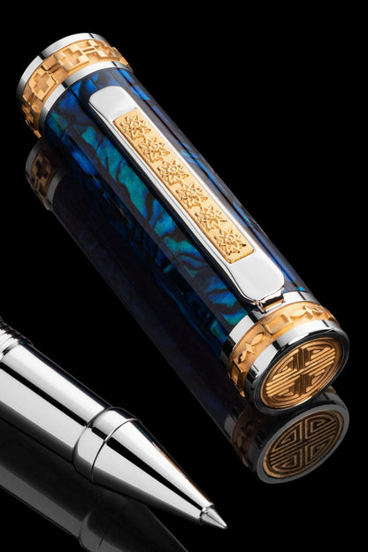 Closer LUXE Sapphire Abalone Shell Rollerball Pen