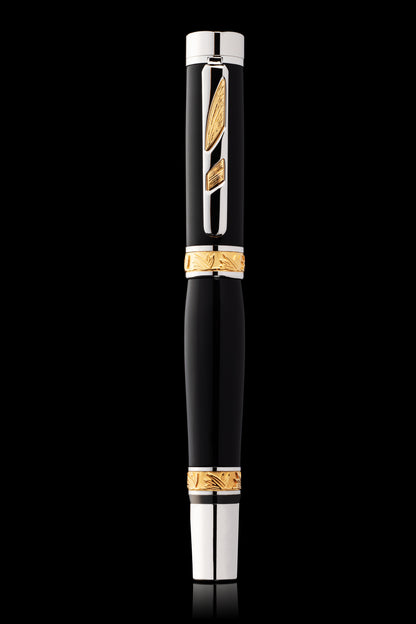 Luxury Gift for Men | Pitchman Rainmaker Black Rollerball Pen