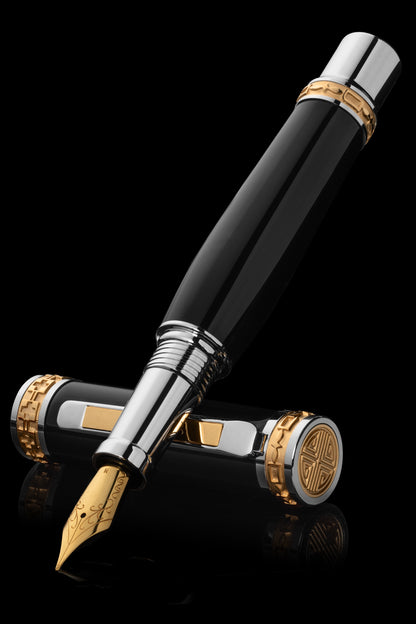 Pitchman Closer Black Fountain Pen - Nice Pen For Men - Limited Edition Fountain Pens