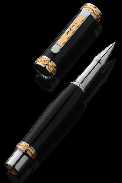 Pitchman Closer Executive Rollerball Pen: Ideal client gift, handcrafted luxury pen with palladium, 22 kt gold – perfect for executive and CEO gifts