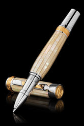 Expensive Pen | Pitchman Rainmaker LUXE White MOP Rollerball Pen