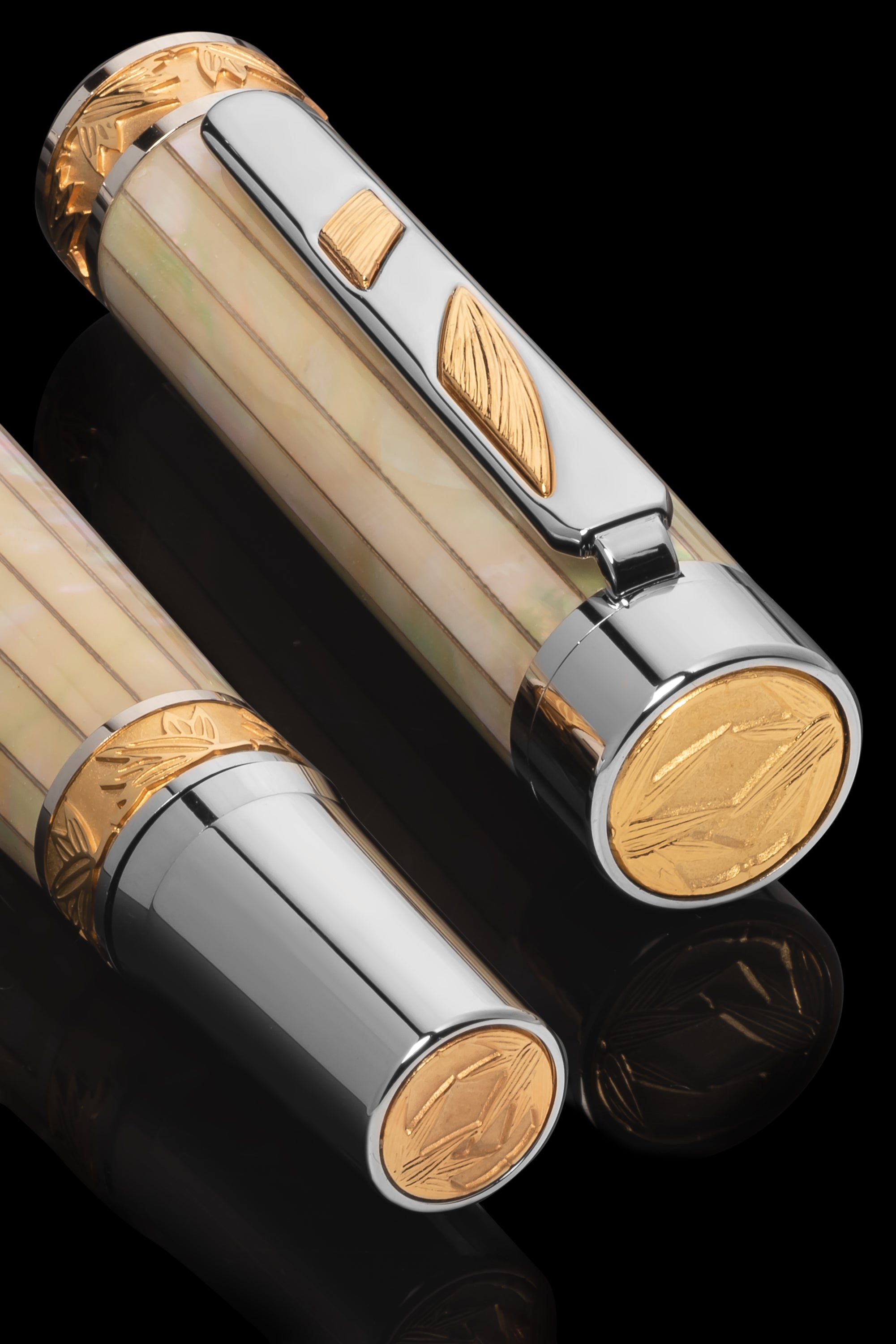 Nice Pen for Men | Pitchman Rainmaker LUXE White MOP Rollerball Pen