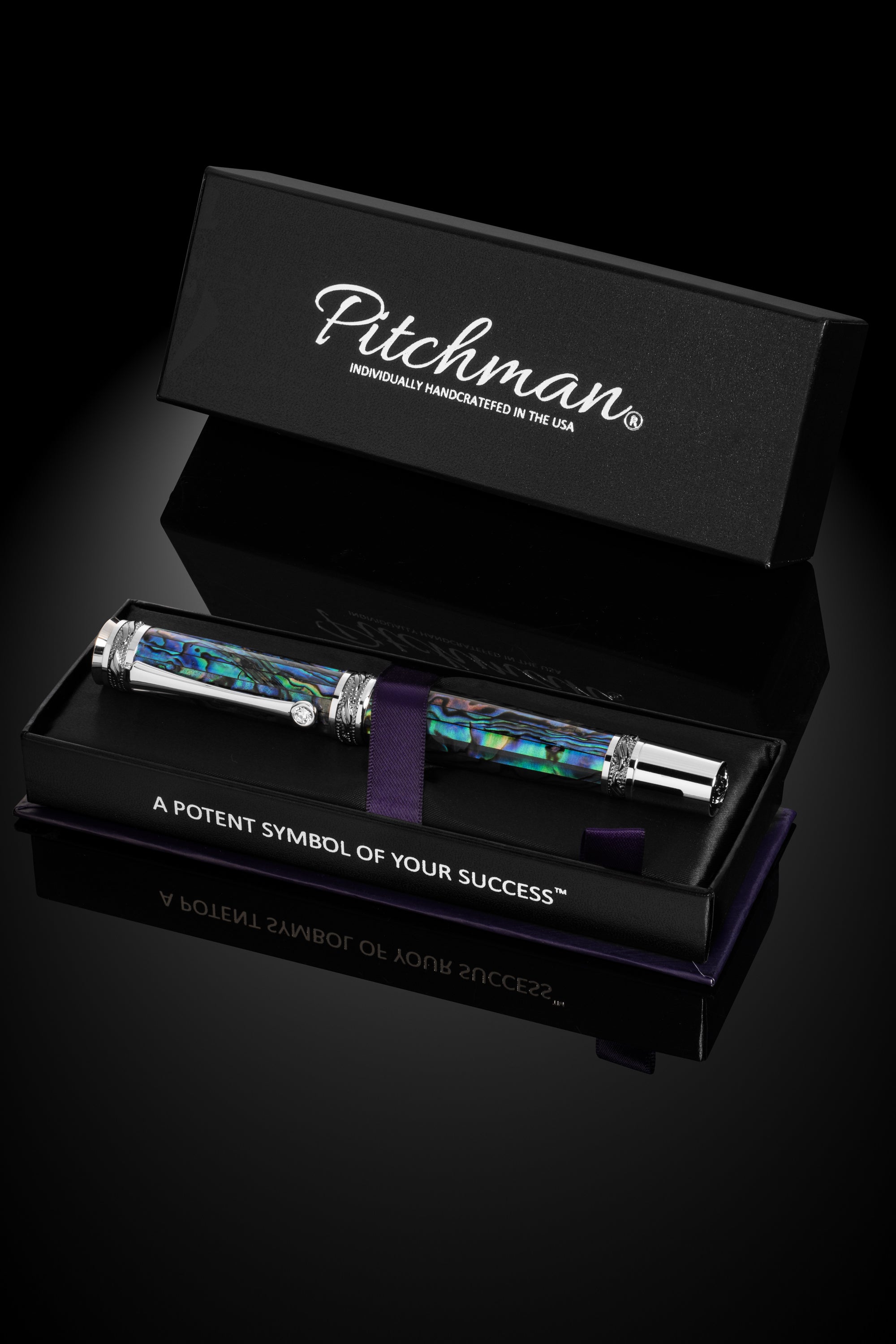 Tycoon Lustrous Blue Abalone Shell Rollerball Pen