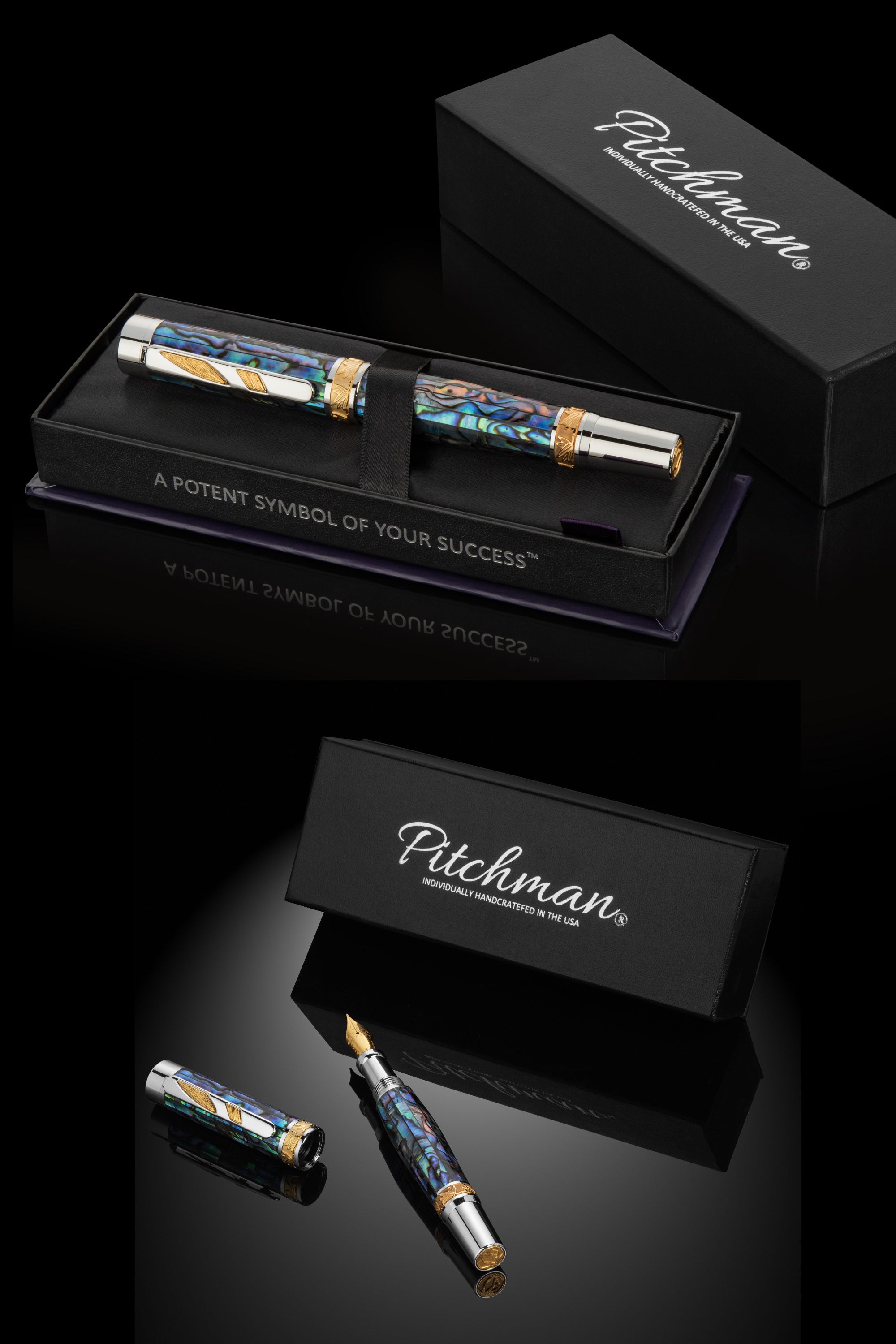 Rainmaker Blue Abalone Shell Fountain Pen