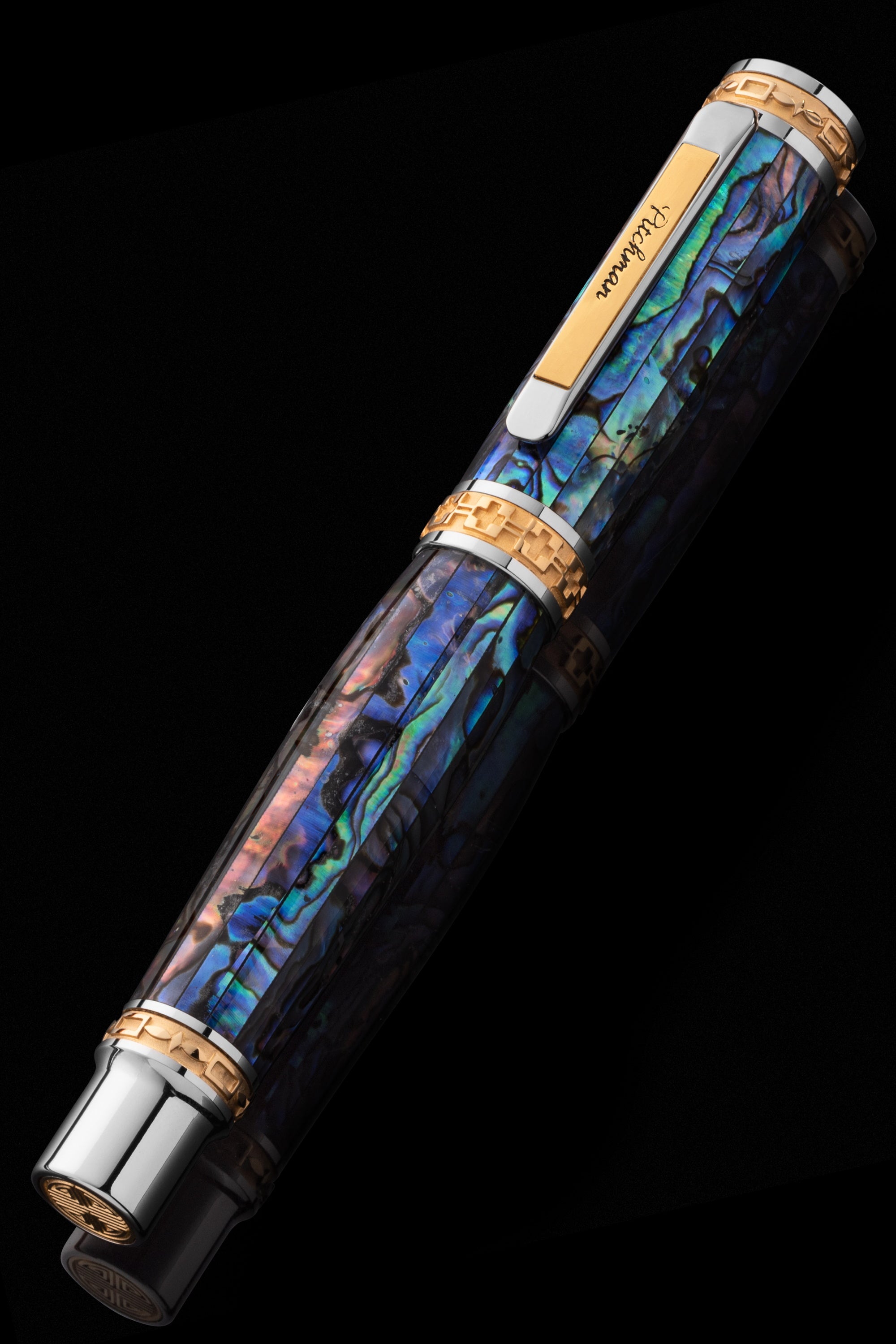 Pitchman Closer™ Blue Abalone Shell Pen - Signature Pen