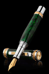 Pitchman Closer™ Emerald Abalone Shell Fountain Pen - Men’s Pen