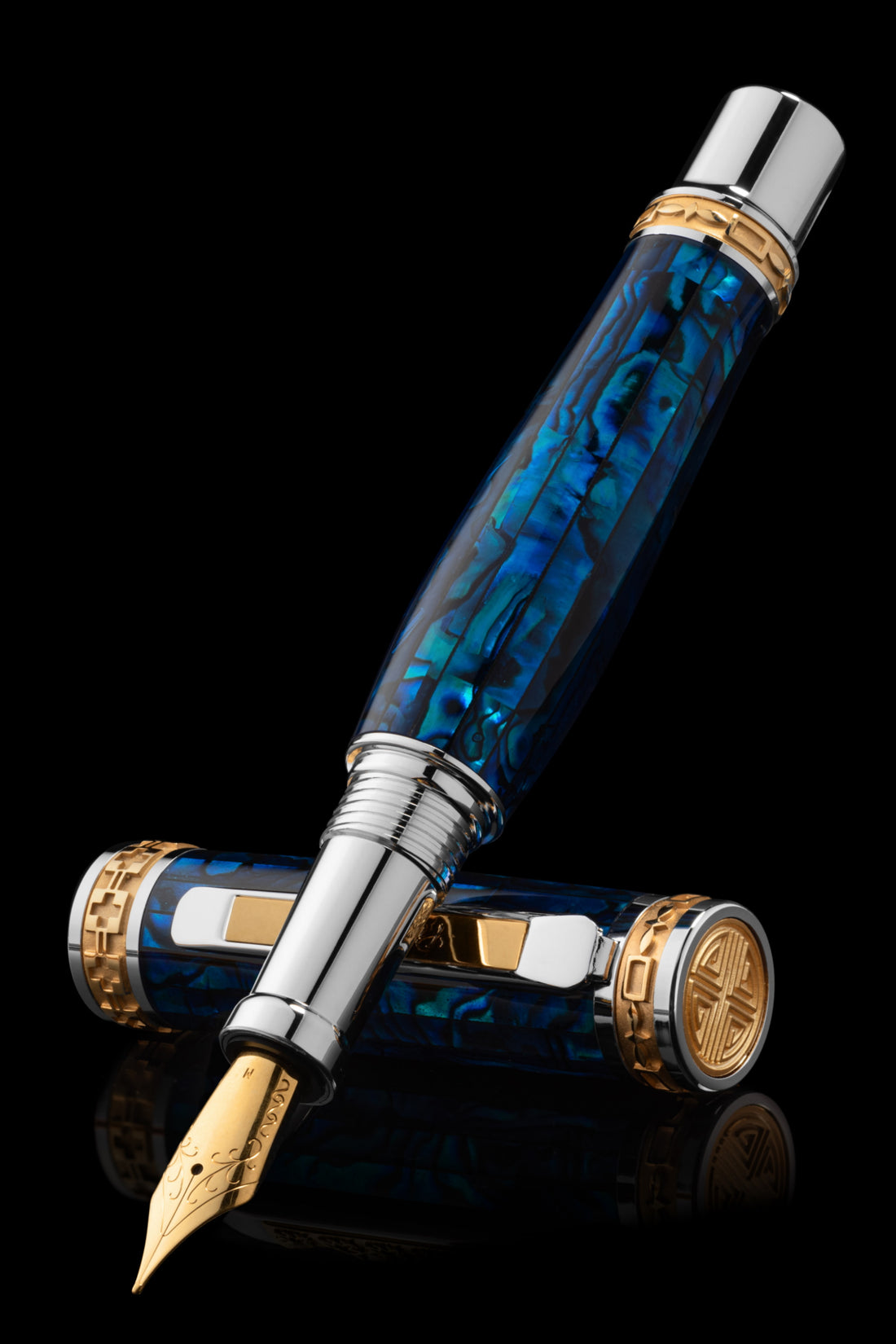 Pitchman Closer Sapphire Fountain Pen - Luxury Pen For Men