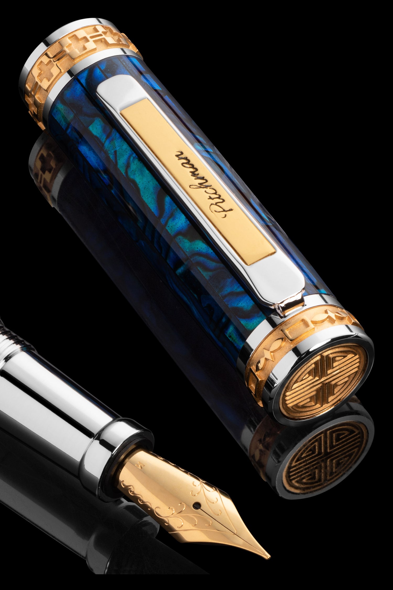 Expensive Pen - Pitchman Closer Sapphire Fountain Pen 
