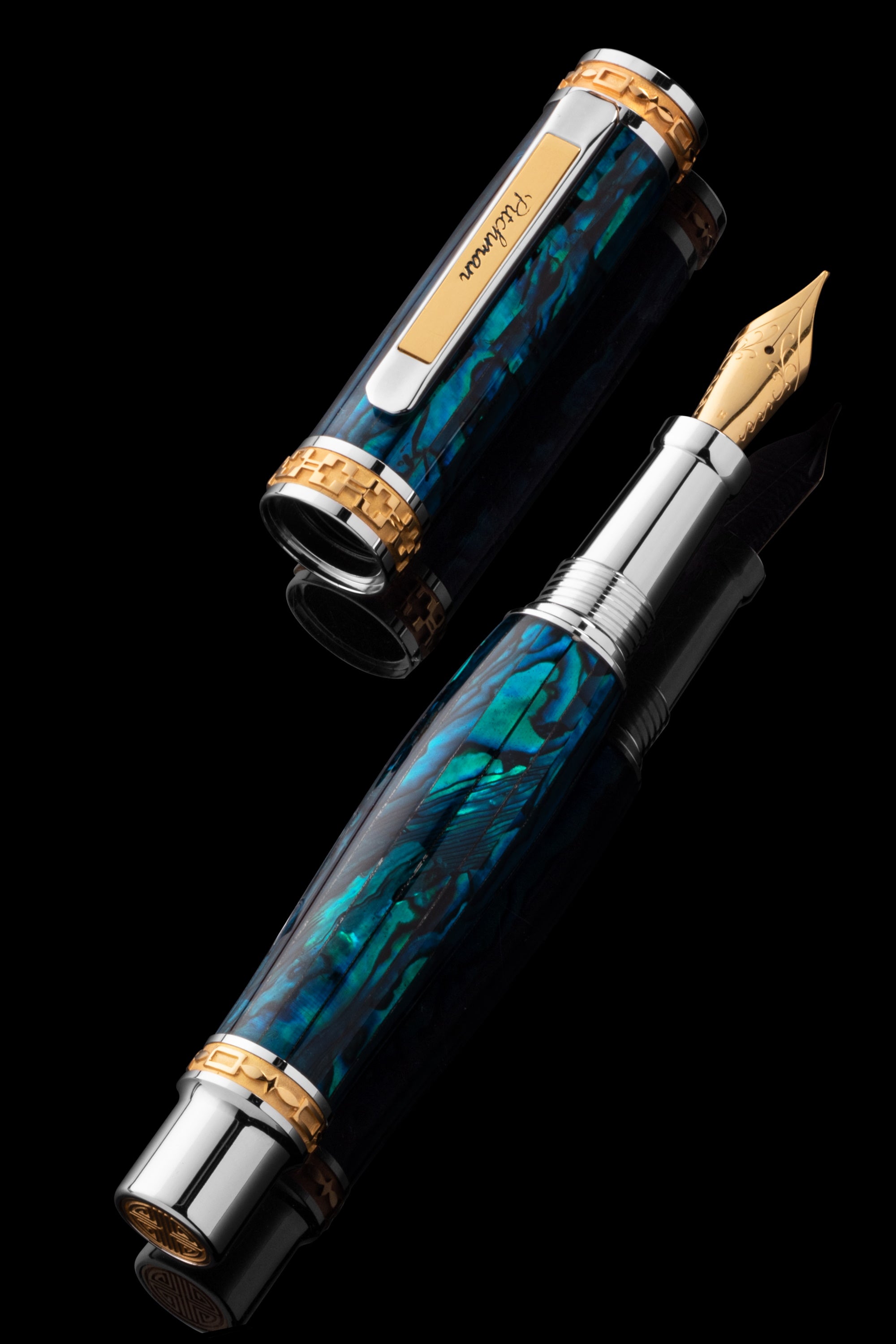 Pitchman Closer Teal Fountain Pen - High End Luxury Gift for Men