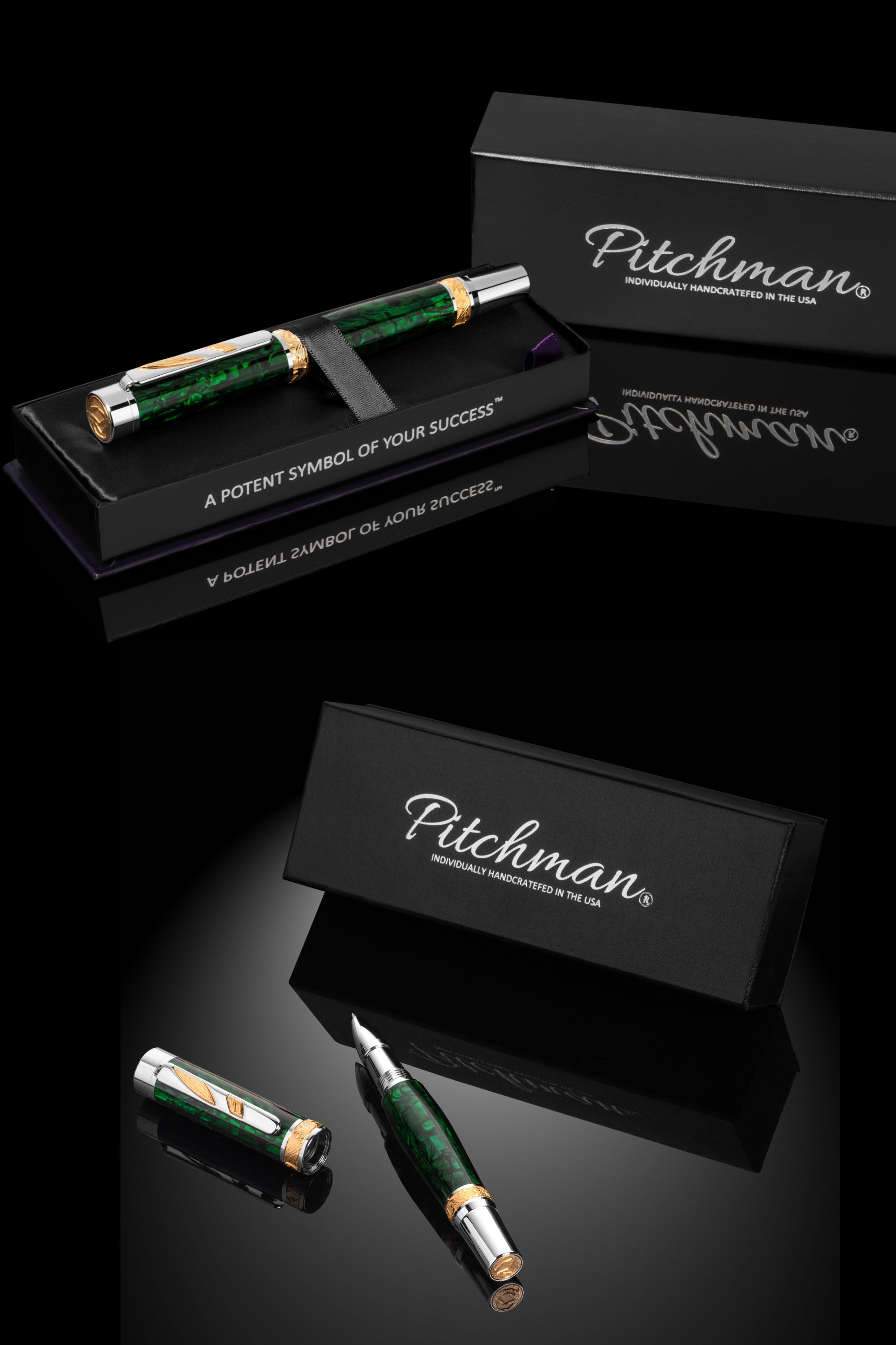 Rainmaker Emerald Abalone Shell Rollerball Pen