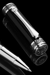 Pitchman® Tycoon Black Rollerball Pen - Signature Pen