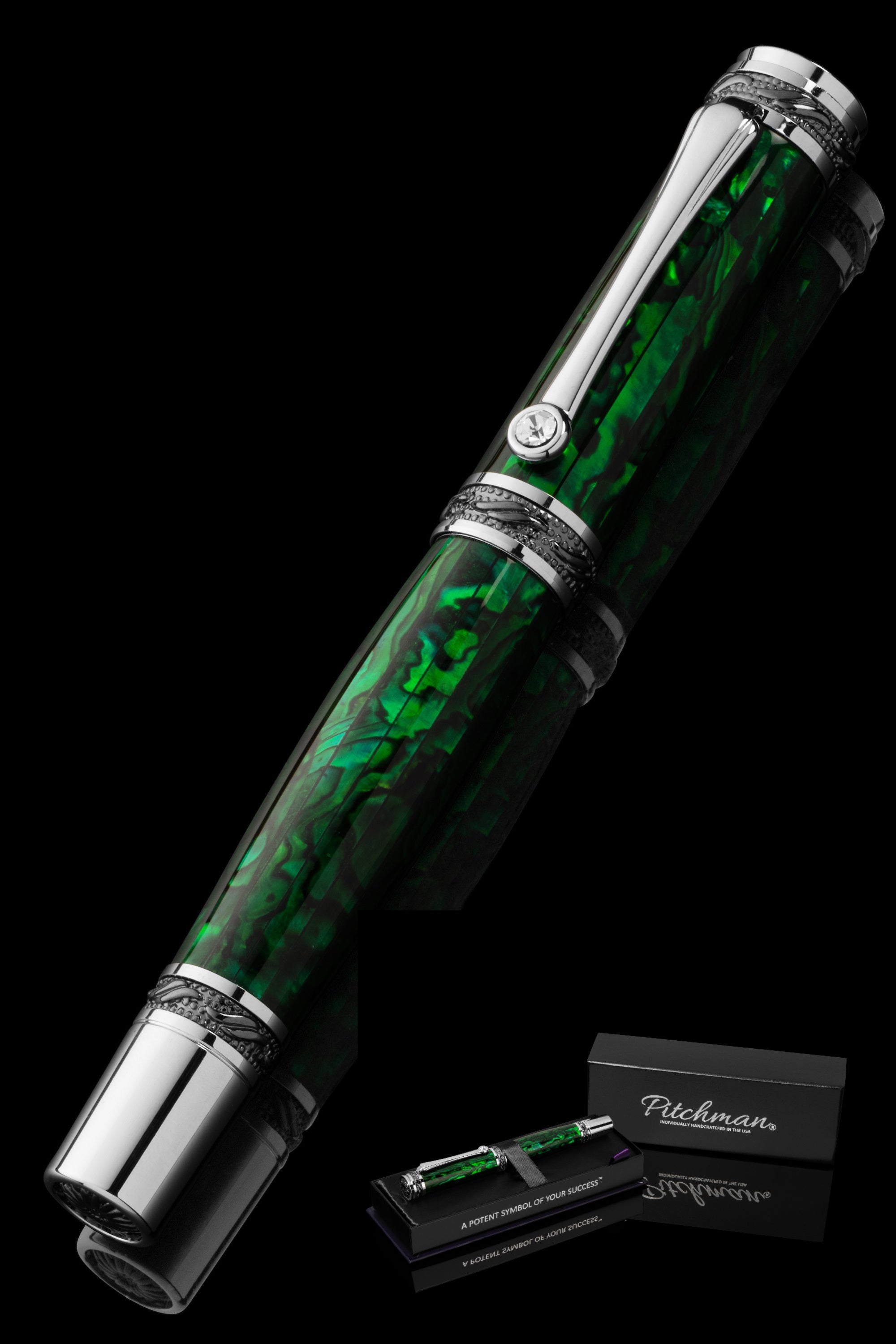 Tycoon Lustrous Rollerball Pen Emerald