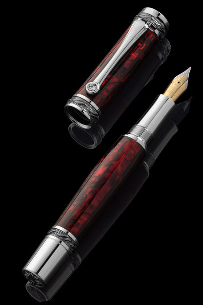 Tycoon Lustrous Red Fountain Pen