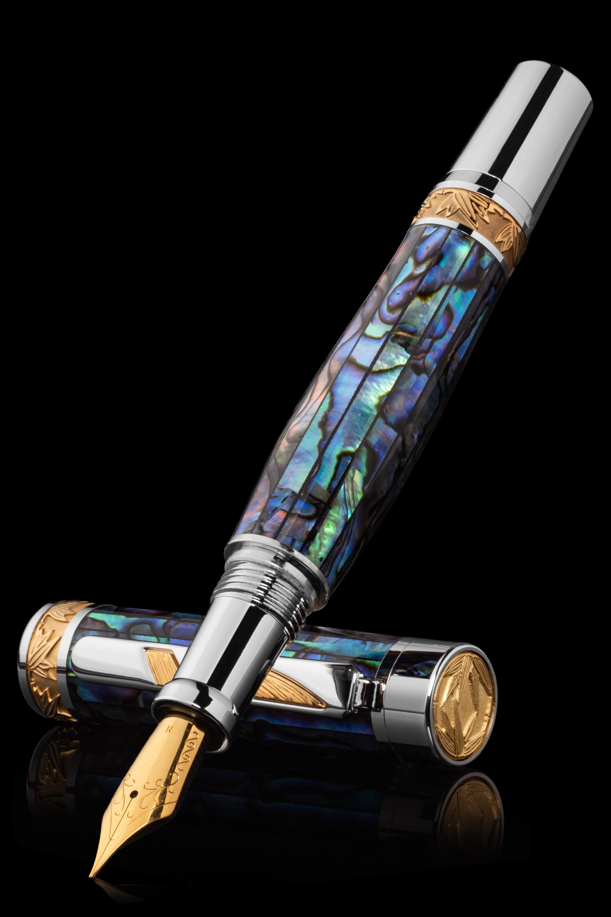 Rainmaker Blue Abalone Shell Fountain Pen