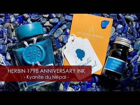J. Herbin 1798 Fountain Pen Ink - &quot;Kyanite du Népal&quot; (Kyantie of Nepal) Ink - 50 ml. Bottle