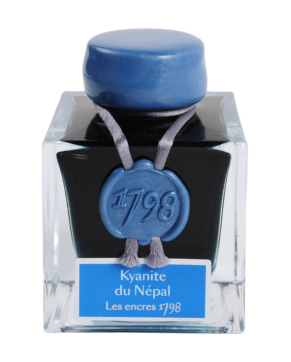 J. Herbin 1798 Fountain Pen Ink - &quot;Kyanite du Népal&quot; (Kyantie of Nepal) Ink - 50 ml. Bottle