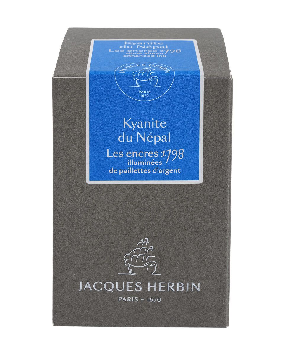 J. Herbin 1798 Fountain Pen Ink - &quot;Kyanite du Népal&quot; (Kyantie of Nepal) Ink - 50 ml. Bottle