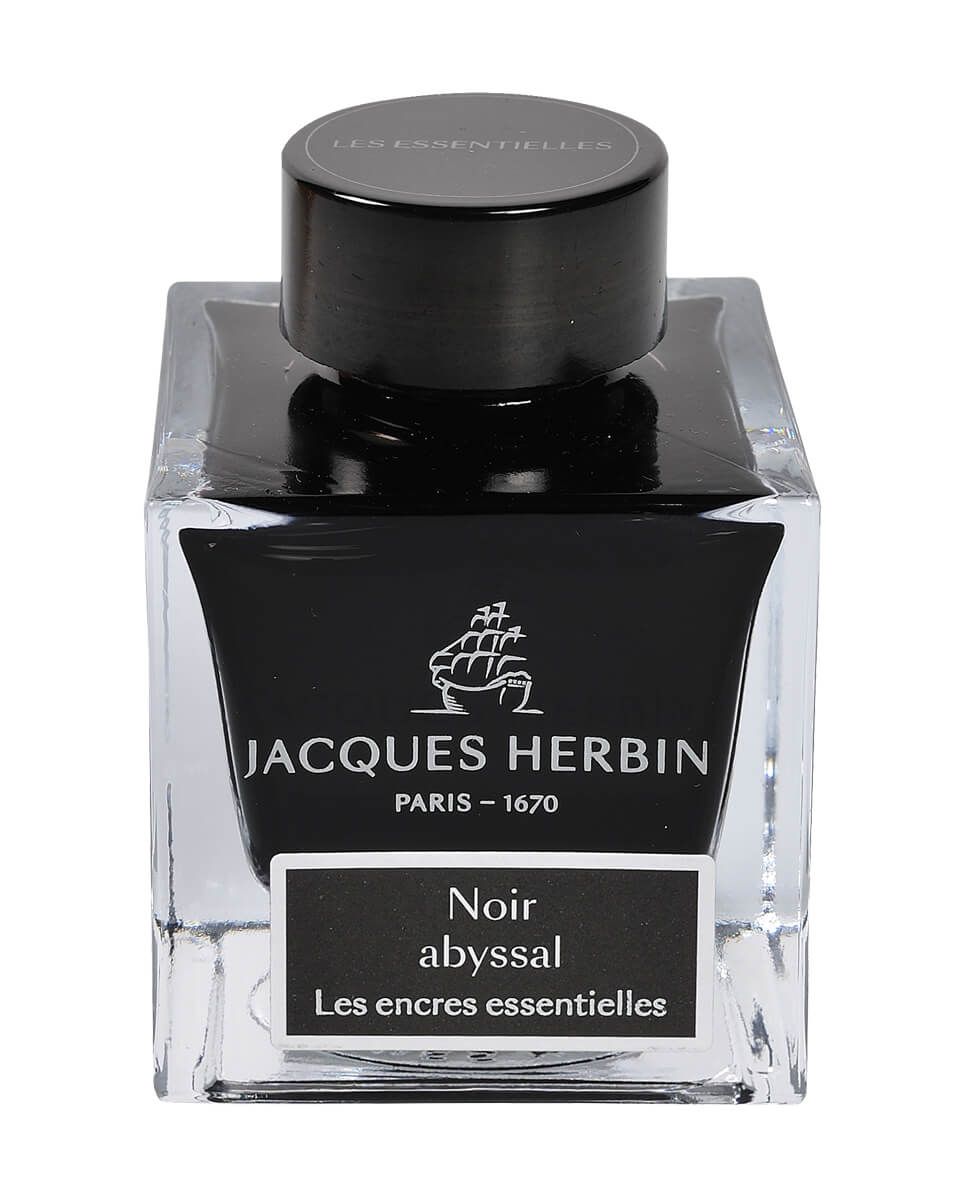 Jacques Herbin Noir Abyssal (Black) - 50ml Bottled Ink