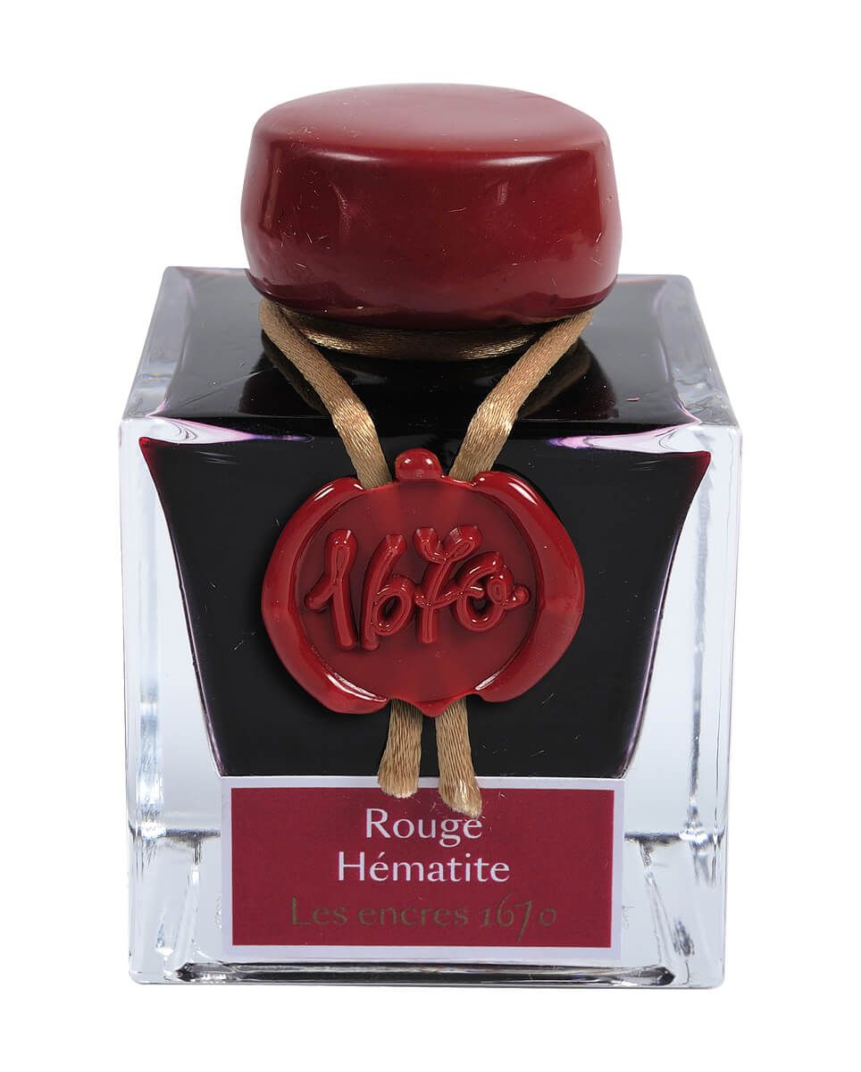 J. Herbin 1670 Fountain Pen Ink - Rouge Hematite - 50 ml. Bottle