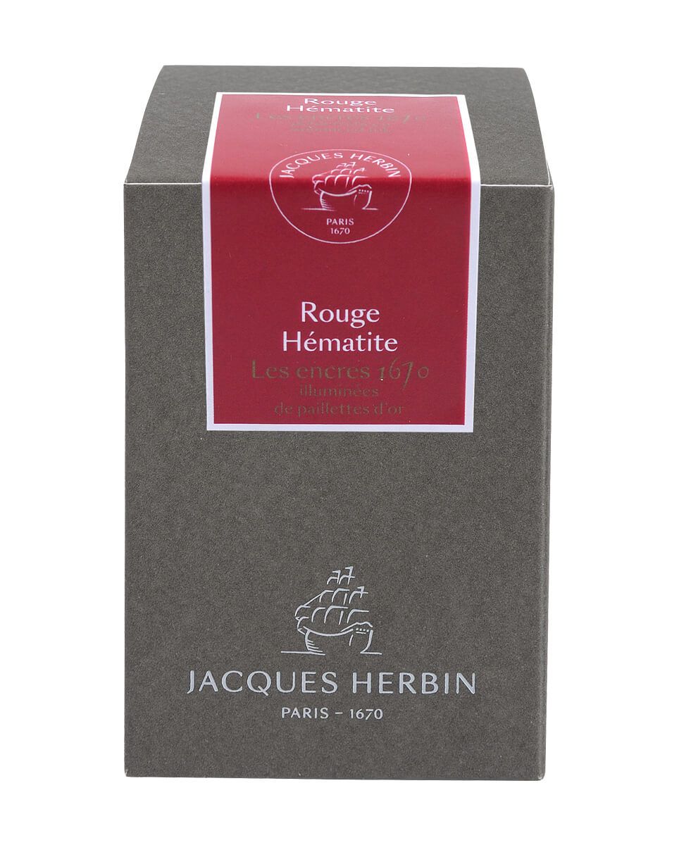 J. Herbin 1670 Fountain Pen Ink - Rouge Hematite - 50 ml. Bottle